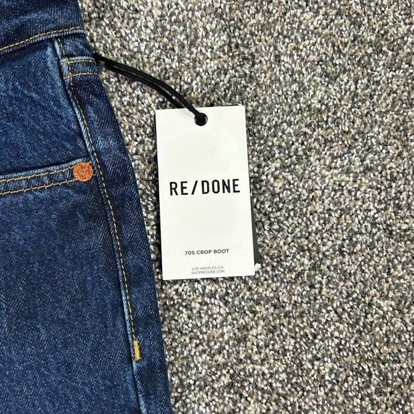 NEW Re/Done 70s Low Rise Straight Denim Jeans Womens 26 Heritage Rinse Casual - Picture 7 of 16